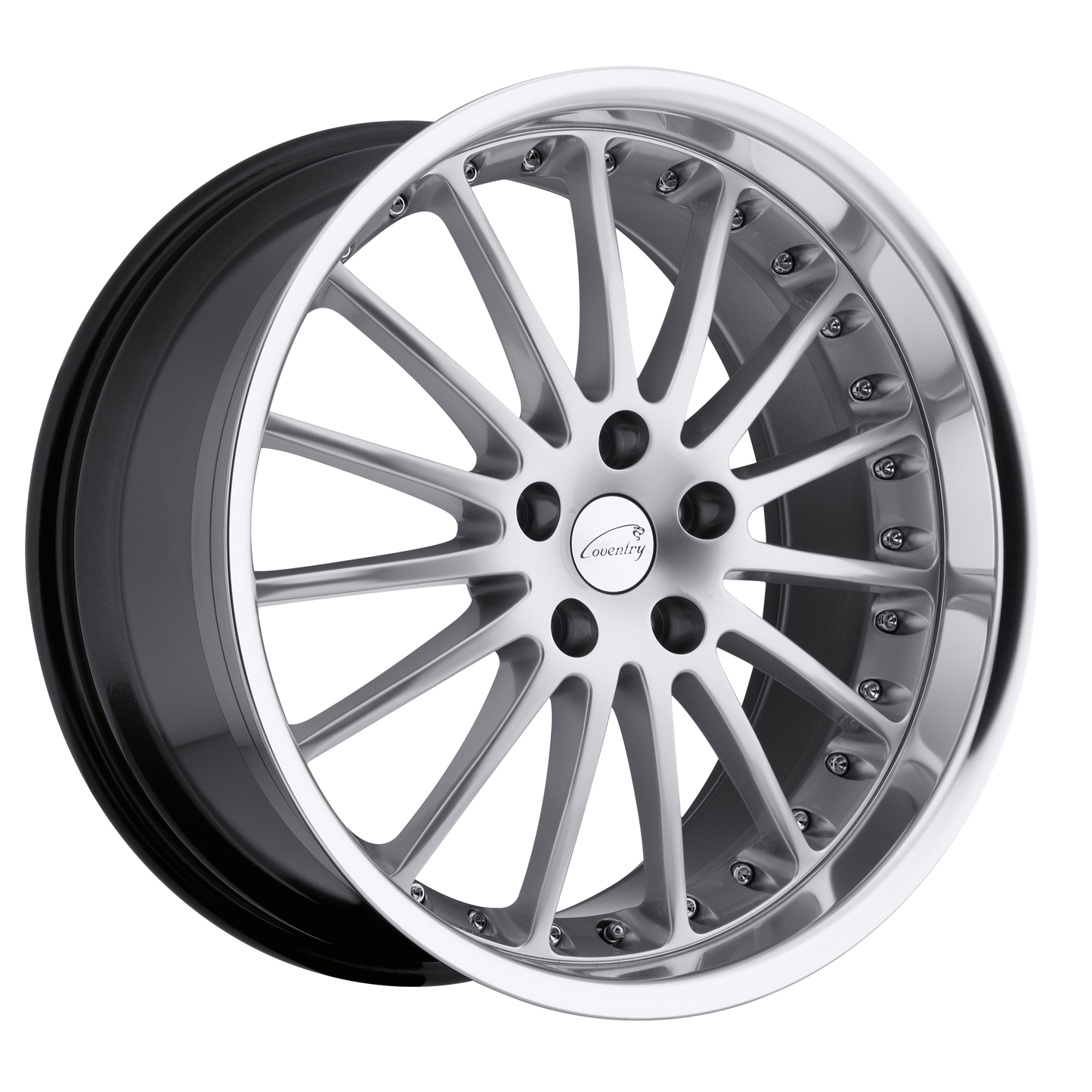 Coventry WHITLEY 17X8 25 5X120.65/5X4.75 HYPER SILVER W/ MIRROR CUT LIP