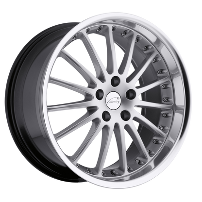 Coventry WHITLEY 19X9.5 25 5X108/5X4.25 HYPER SILVER W/ MIRROR CUT LIP