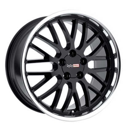 Cray MANTA 18X10.5 65 5X120.65/5X4.75 GLOSS BLACK W/ MIRROR CUT LIP
