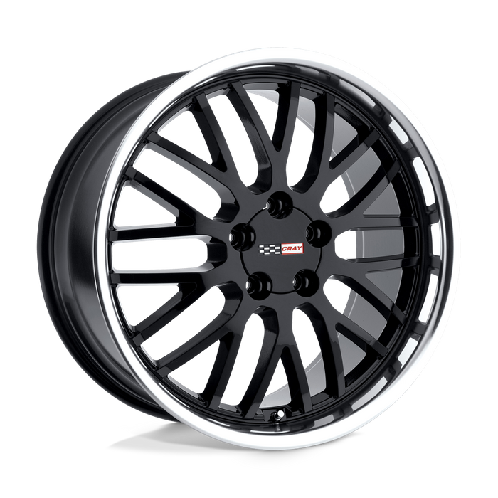 Cray MANTA 19X9 50 5X120.65/5X4.75 GLOSS BLACK W/ MIRROR CUT LIP