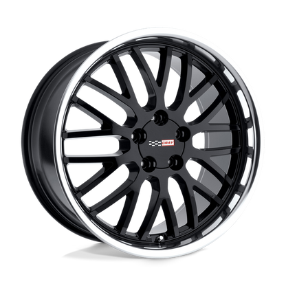 Cray MANTA 19X9 50 5X120.65/5X4.75 GLOSS BLACK W/ MIRROR CUT LIP