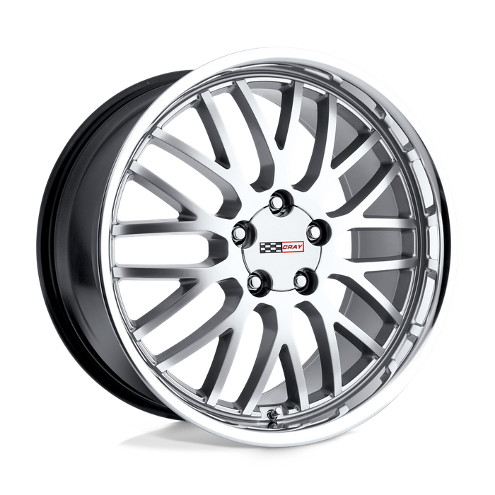 Cray MANTA 17X9 50 5X120.65/5X4.75 HYPER SILVER W/ MIRROR CUT LIP