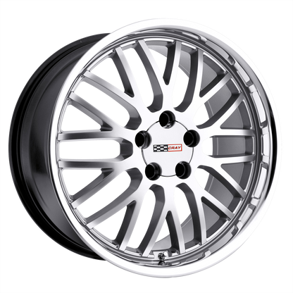 Cray MANTA 17X9 50 5X120.65/5X4.75 HYPER SILVER W/ MIRROR CUT LIP