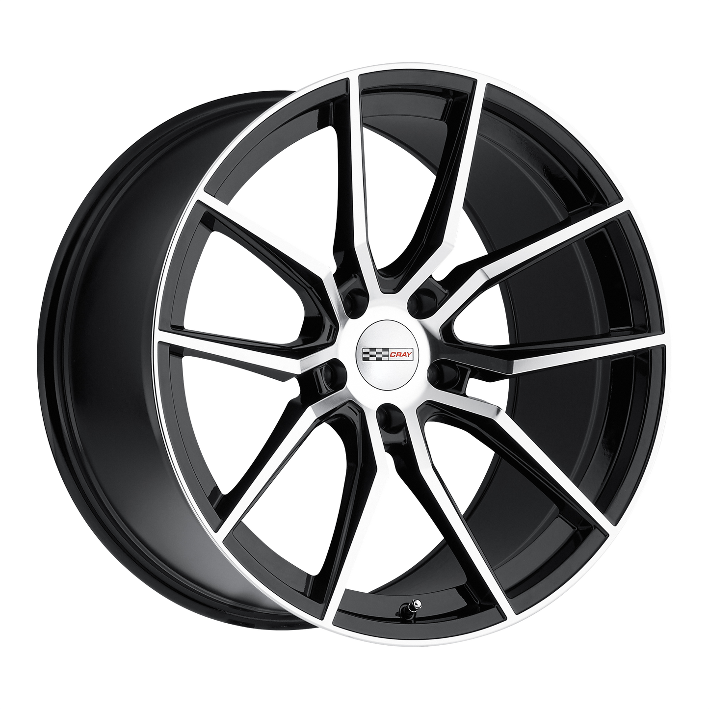 Cray SPIDER 20X9 38 5X120/5X4.72 GLOSS BLACK W/ MIRROR CUT FACE