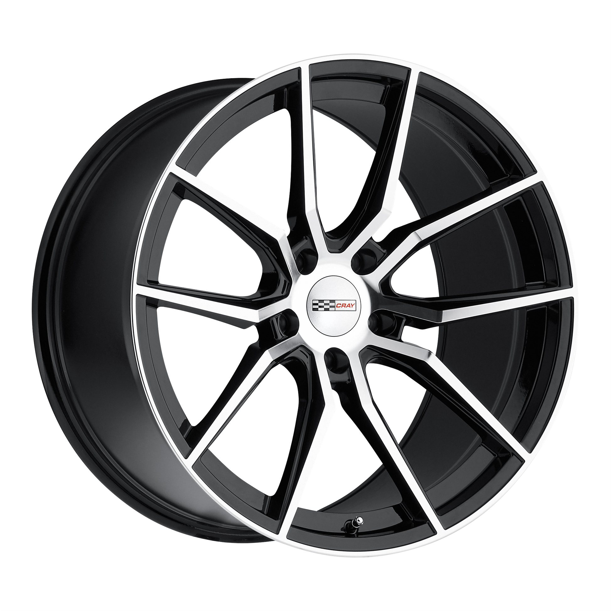 Cray SPIDER 20X9 38 5X120/5X4.72 GLOSS BLACK W/ MIRROR CUT FACE