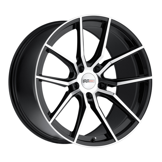 Cray SPIDER 20X9 38 5X120/5X4.72 GLOSS BLACK W/ MIRROR CUT FACE