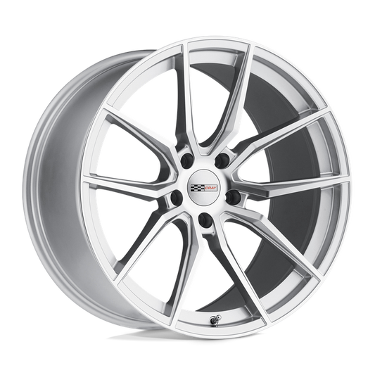Cray SPIDER 19X9 50 5X120.65/5X4.75 SILVER W/ MIRROR CUT FACE