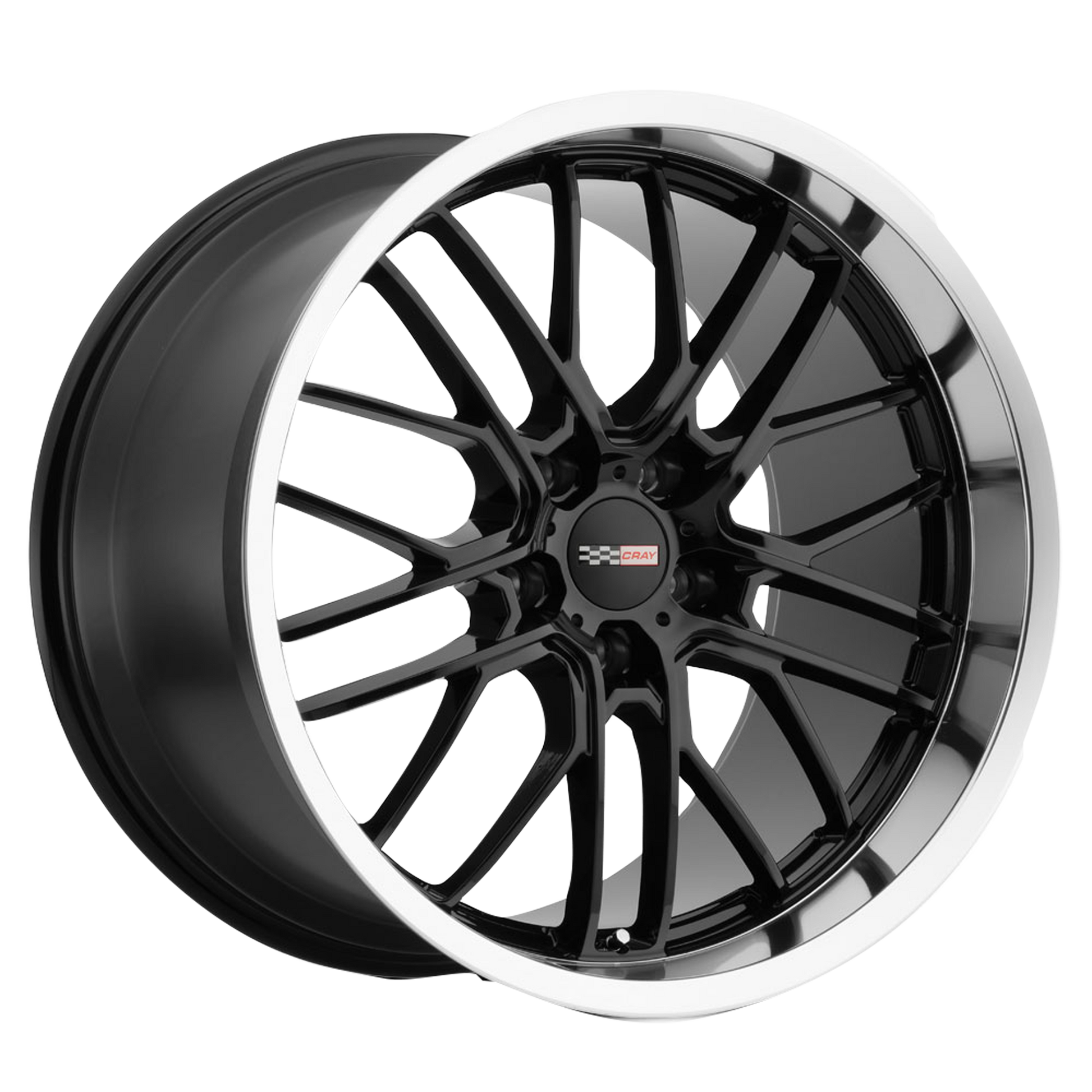 Cray EAGLE 20X10.5 69 5X120.65/5X4.75 GLOSS BLACK W/ MIRROR CUT LIP