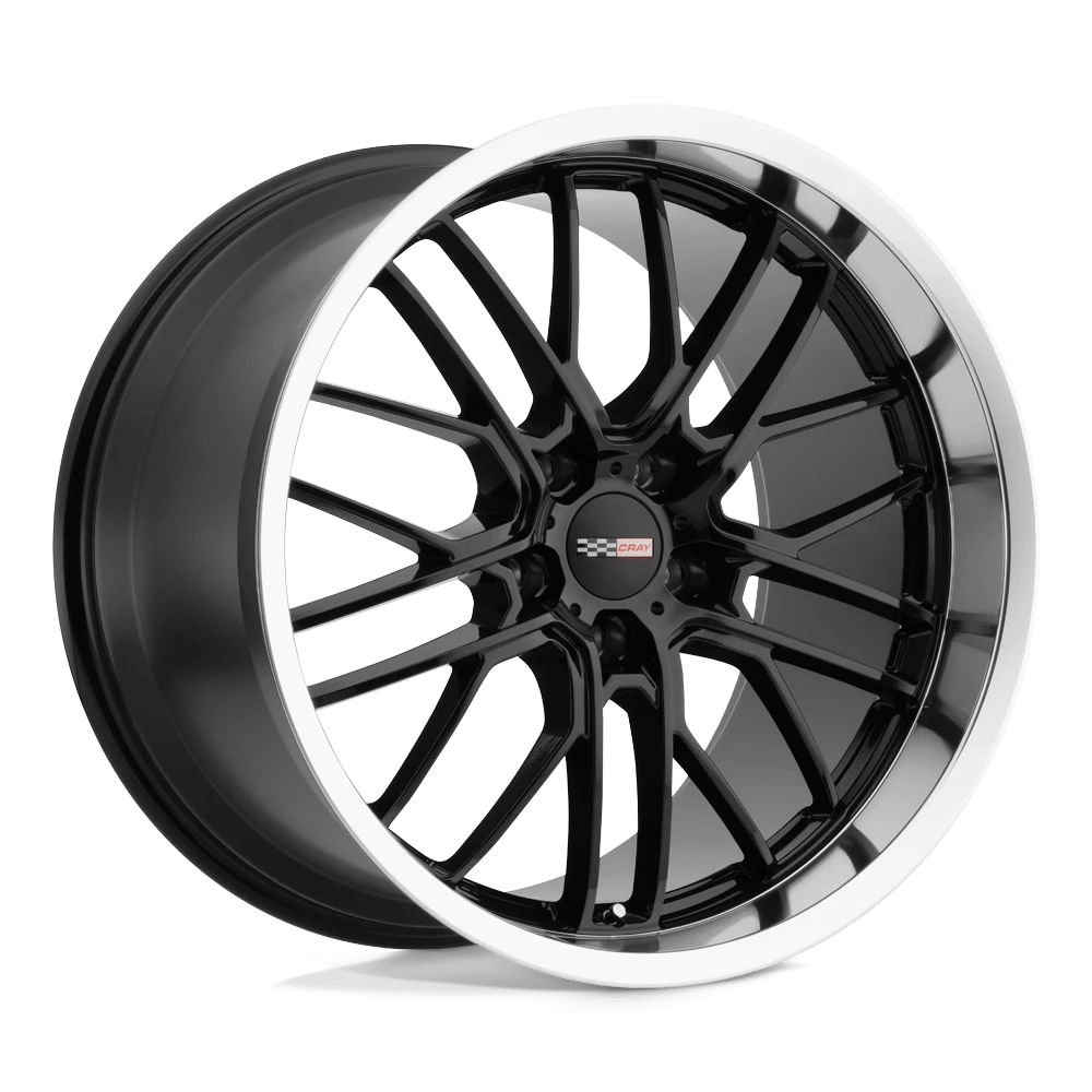 Cray EAGLE 19X10.5 69 5X120.65/5X4.75 GLOSS BLACK W/ MIRROR CUT LIP