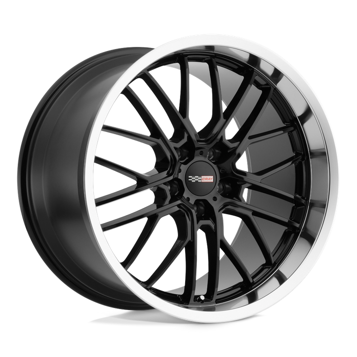 Cray EAGLE 19X10.5 40 5X120.65/5X4.75 GLOSS BLACK W/ MIRROR CUT LIP