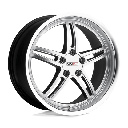 Cray SCORPION 17X9 50 5X120.65/5X4.75 HYPER SILVER W/ MIRROR CUT LIP