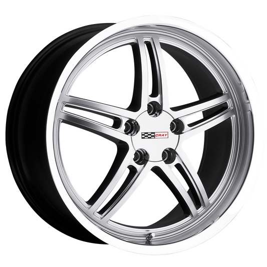 Cray SCORPION 20X9 50 5X120.65/5X4.75 HYPER SILVER W/ MIRROR CUT LIP