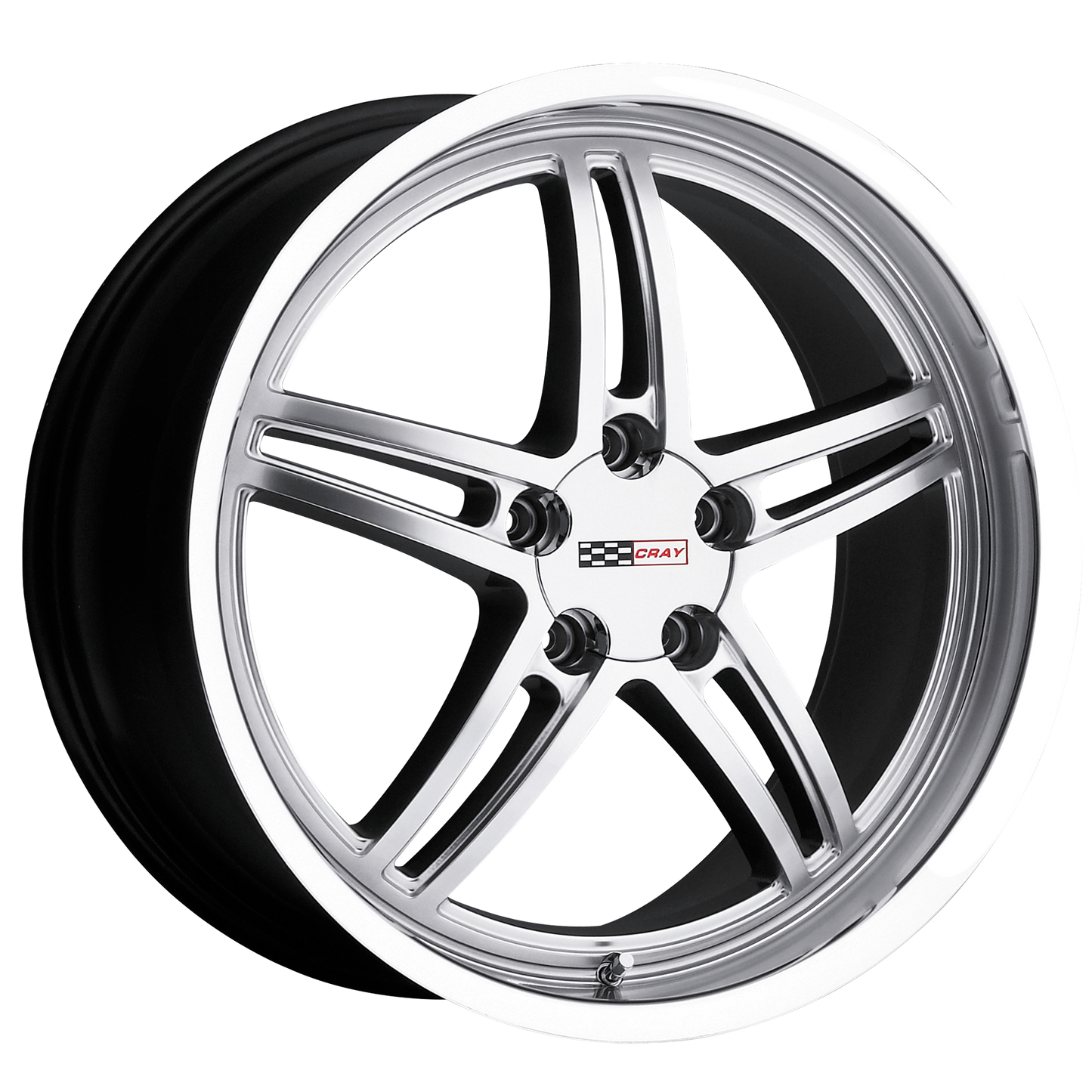 Cray SCORPION 17X9 50 5X120.65/5X4.75 HYPER SILVER W/ MIRROR CUT LIP