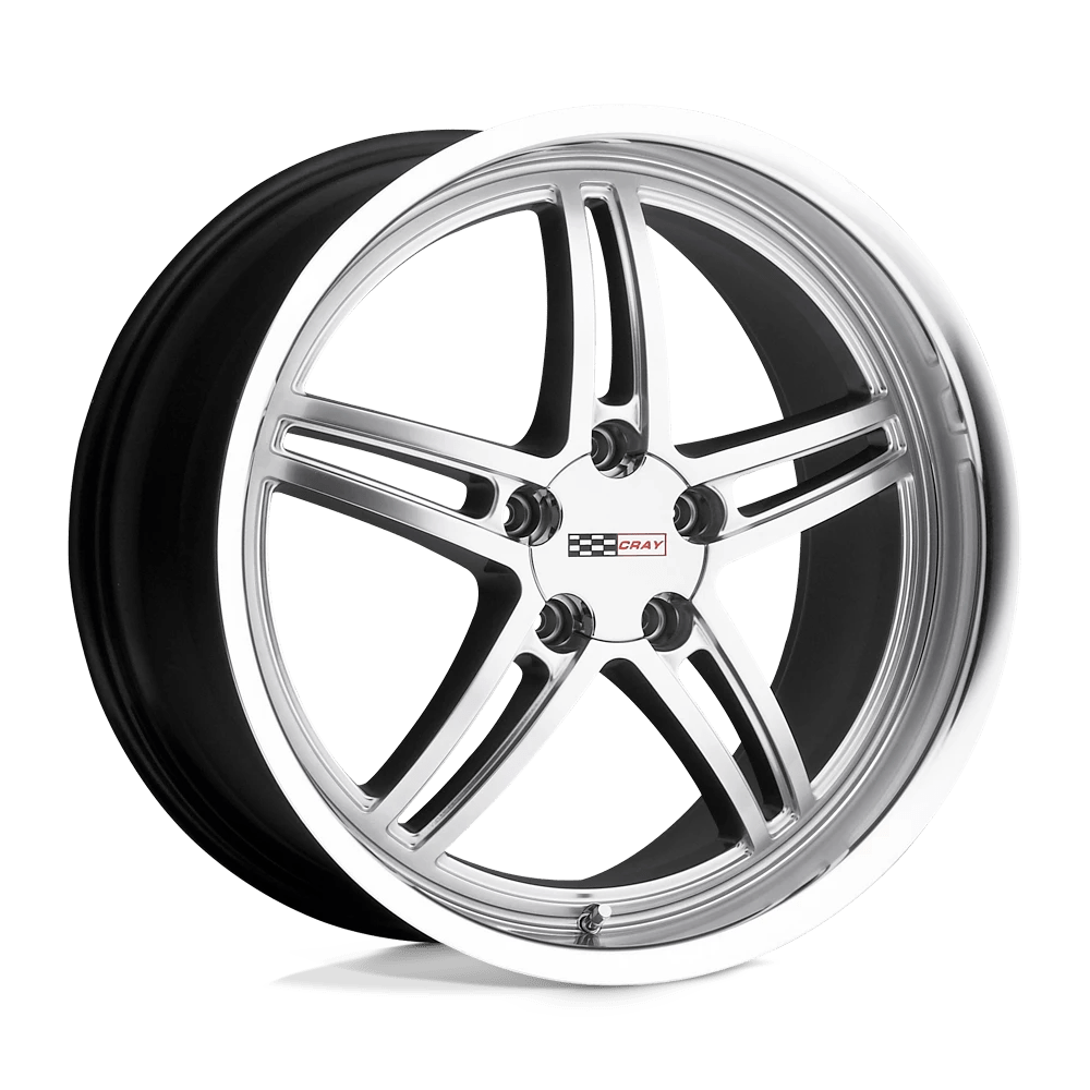 Cray SCORPION 17X9 50 5X120.65/5X4.75 HYPER SILVER W/ MIRROR CUT LIP