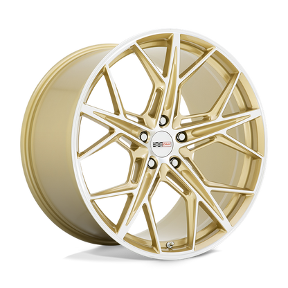 Cray HAMMERHEAD 19X9 38 5X120/5X4.72 GLOSS GOLD W/ MIRROR CUT FACE