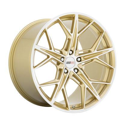 Cray HAMMERHEAD 21X12 52 5X120/5X4.72 GLOSS GOLD W/ MIRROR CUT FACE
