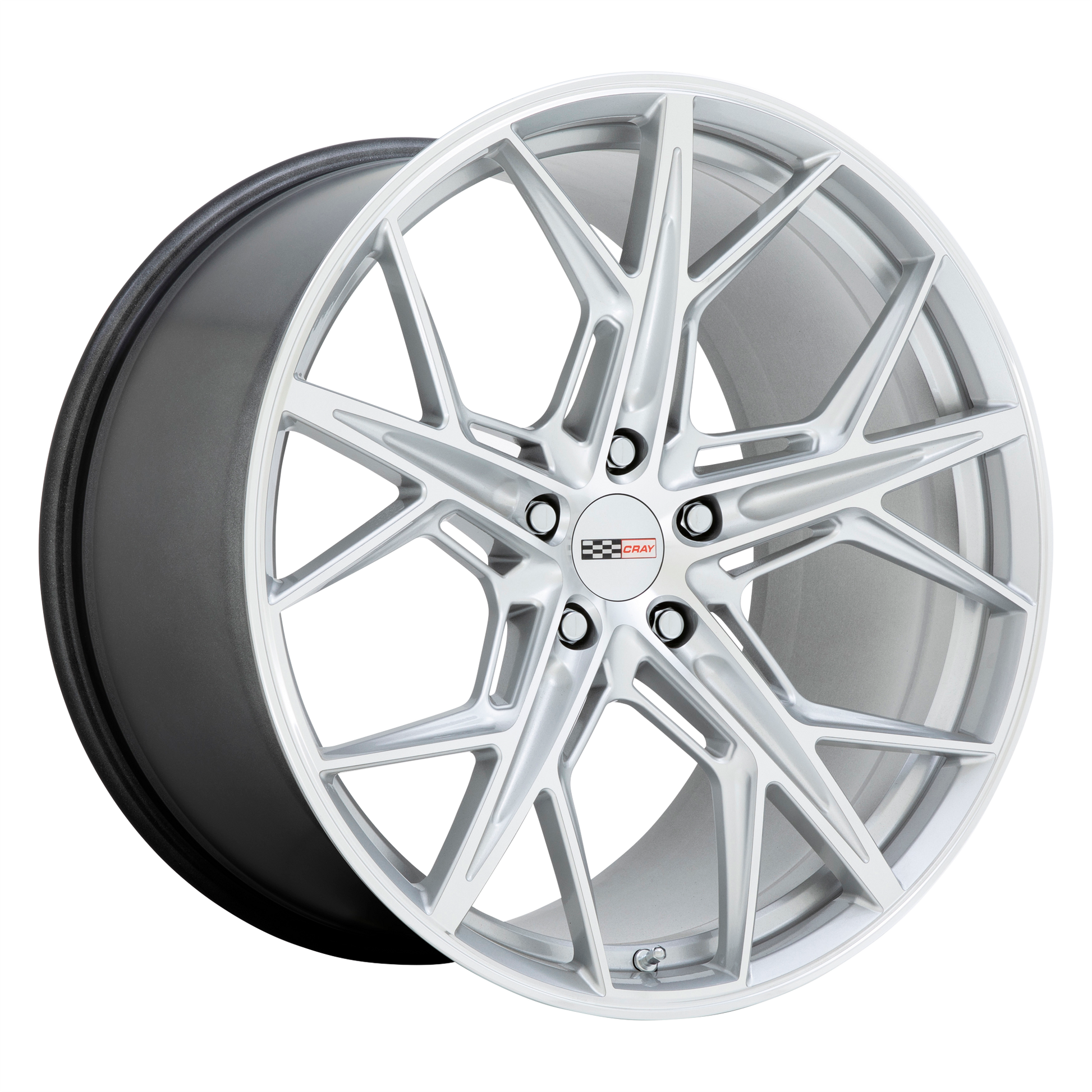 Cray HAMMERHEAD 20X10.5 68 5X120.65/5X4.75 GLOSS SILVER W/ MIRROR CUT FACE