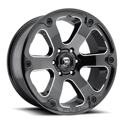 Fuel 1PC D562 BEAST 18X9 -12 5X127/5X5.0 GLOSS BLACK MILLED