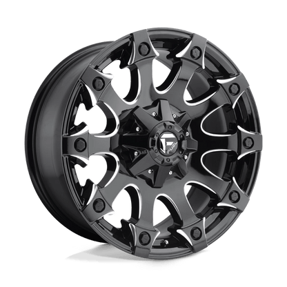 Fuel 1PC D578 BATTLE AxE 20x9 1 8x165.1/8x6.5 GLOSS BLACK MILLED