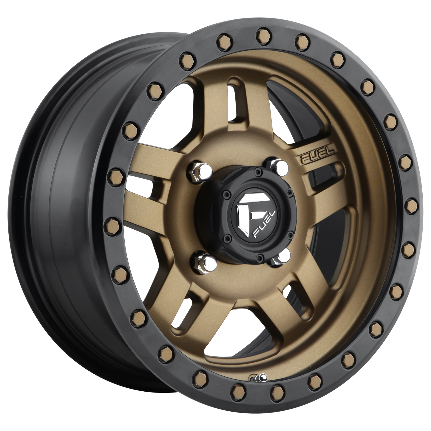 Fuel UTV D583 ANZA 4+3 14x7 13 4x156/4x156 MATTE BRONZE BLACK BEAD RING