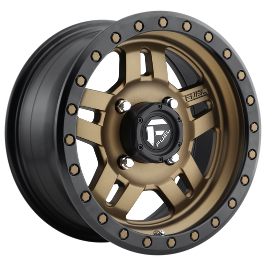 Fuel UTV D583 ANZA 4+3 14x7 13 4x156/4x156 MATTE BRONZE BLACK BEAD RING