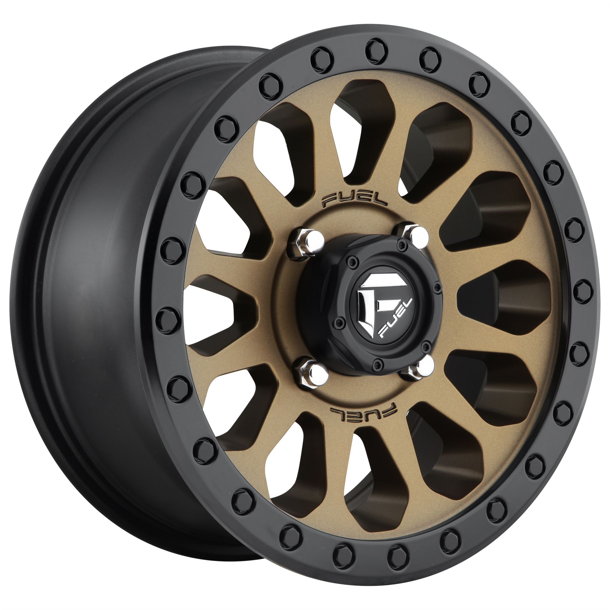 Fuel UTV D600 VECTOR 15x7 13 4x156/4x156 MATTE BRONZE BLACK BEAD RING