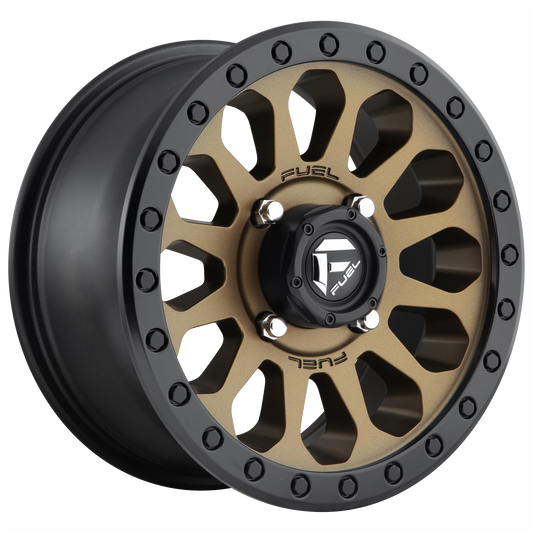 Fuel UTV D600 VECTOR 15x7 13 4x156/4x156 MATTE BRONZE BLACK BEAD RING