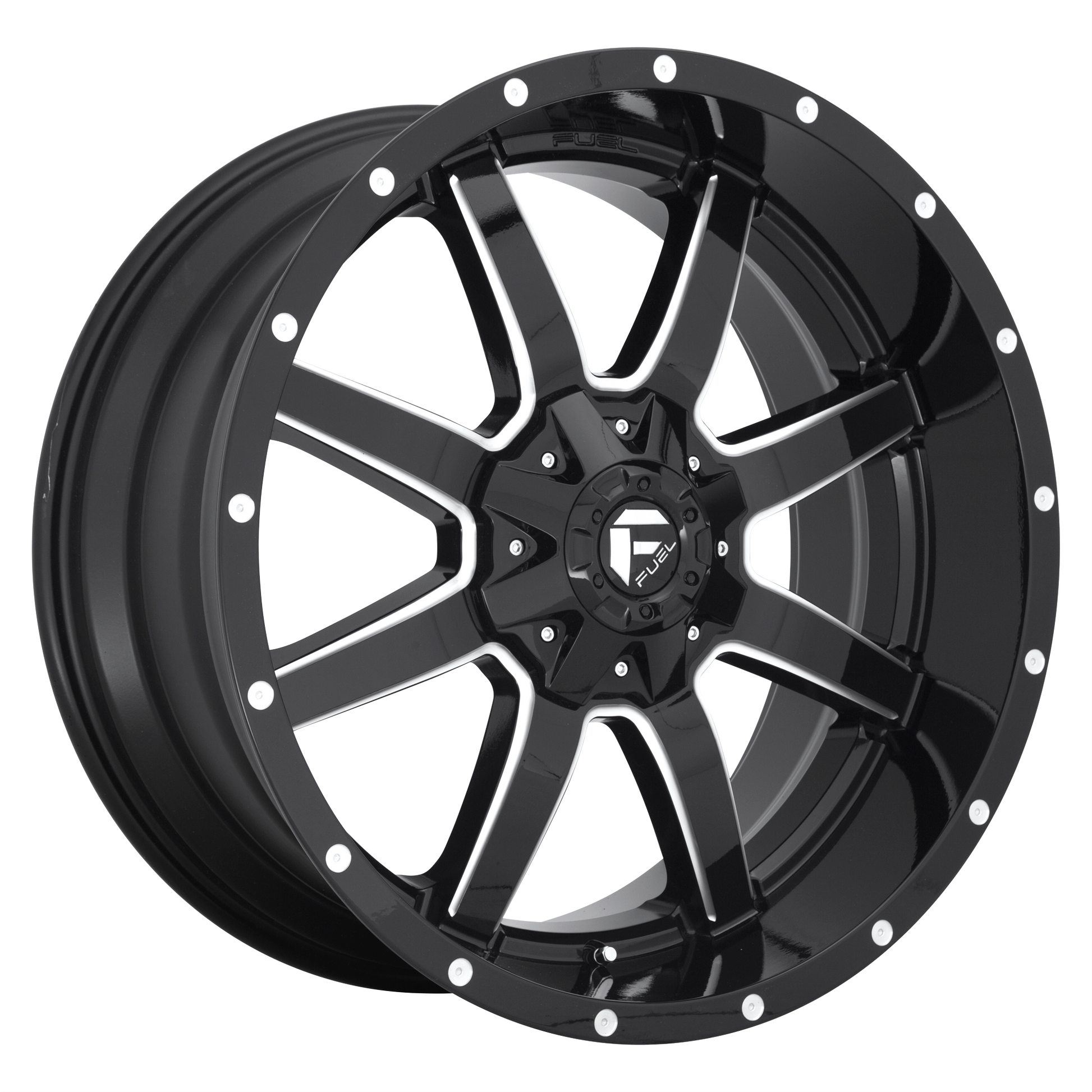 Fuel 1PC D610 MAVERICK 18X9 20 8X180/8X7.1 GLOSS BLACK MILLED