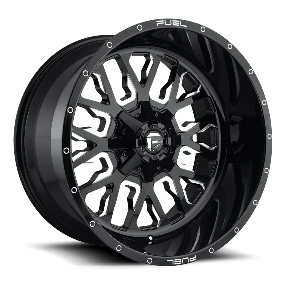 Fuel UTV D611 STROKE 20x7 13 4x137/4x137 GLOSS BLACK MILLED