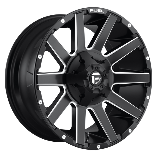 Fuel 1PC D616 CONTRA 22X10 -18 6X135/6X139.7 MATTE BLACK MILLED