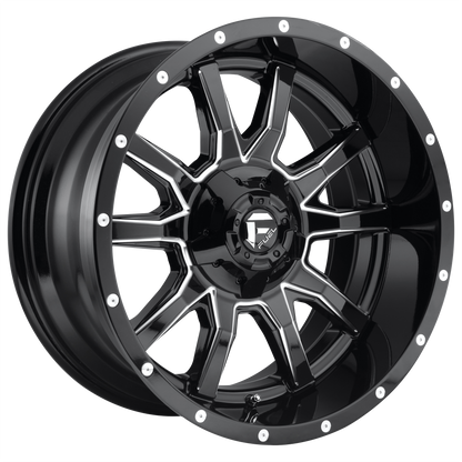 Fuel 1PC D627 VANDAL 20X9 19 6X135/6X139.7 GLOSS BLACK MILLED
