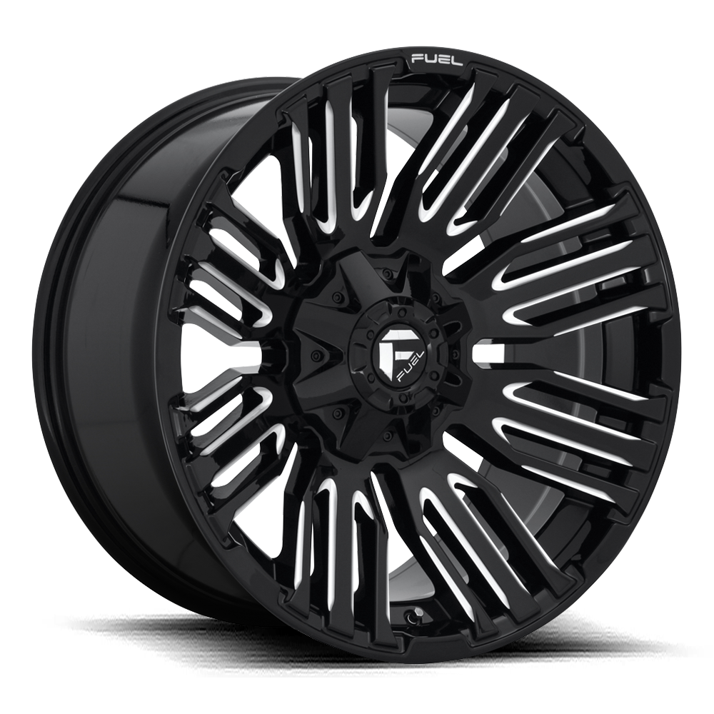 Fuel 1PC D649 SCHISM 20X10 -18 8X170/8X6.7 GLOSS BLACK MILLED