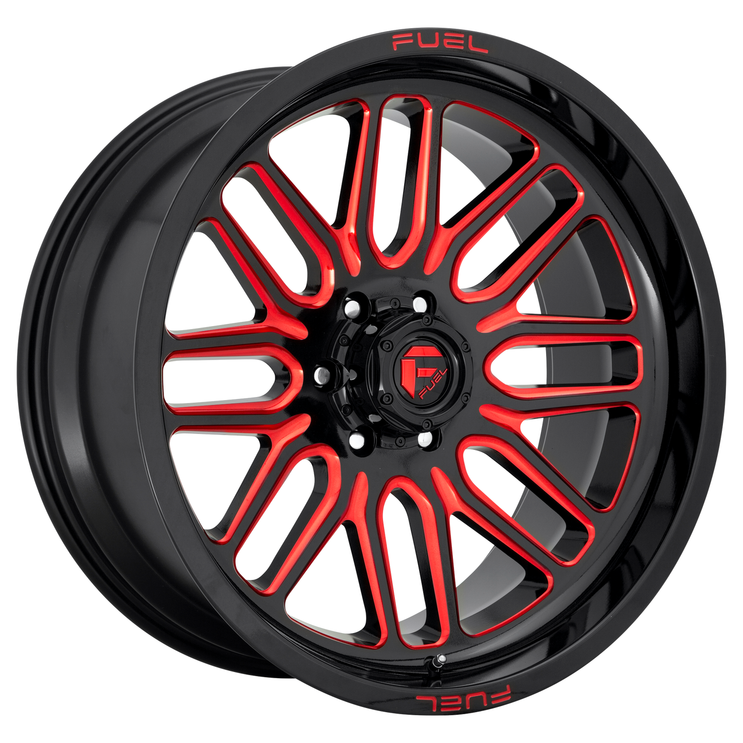 Fuel 1PC D663 IGNITE 22X10 -18 8X170/8X6.7 GLOSS BLACK RED TINTED CLEAR