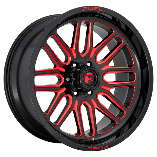 Fuel 1PC D663 IGNITE 22X10 -18 8X170/8X6.7 GLOSS BLACK RED TINTED CLEAR