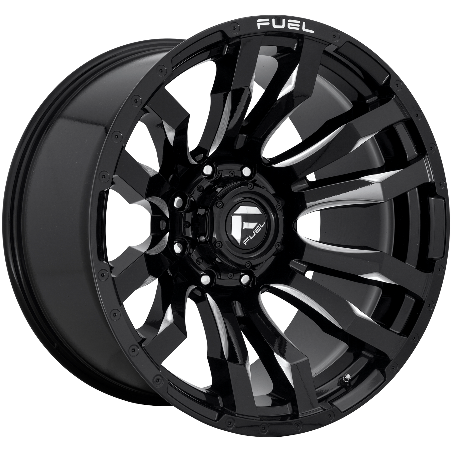 Fuel 1PC D673 BLITZ 20X10 -18 5X139.7 GLOSS BLACK MILLED