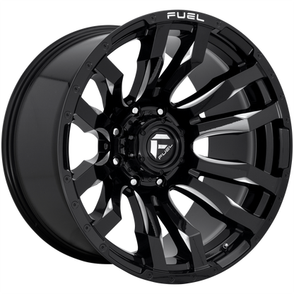 Fuel 1PC D673 BLITZ 20X10 -18 5X139.7 GLOSS BLACK MILLED