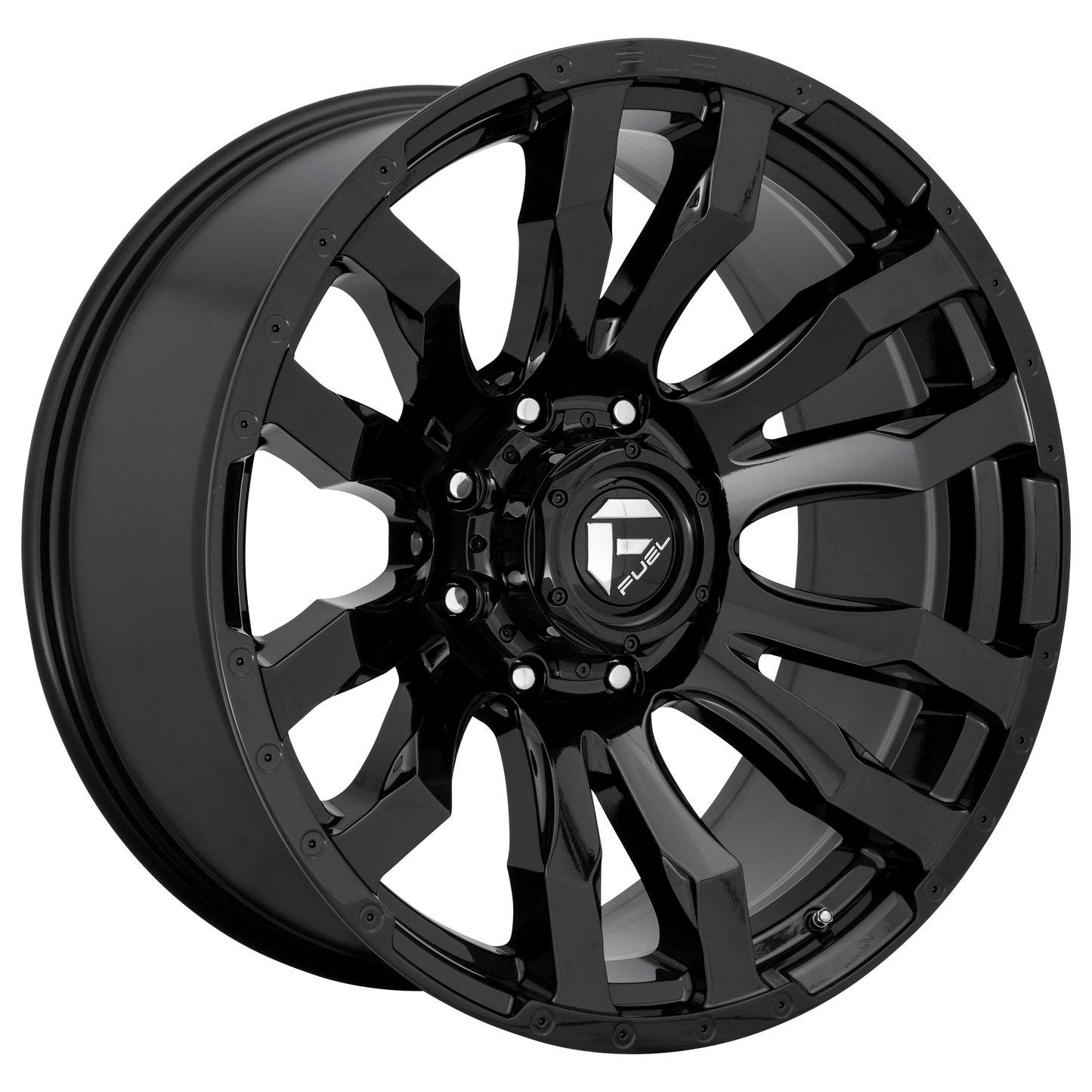 Fuel 1PC D675 BLITZ 20X10 -18 5X139.7 GLOSS BLACK
