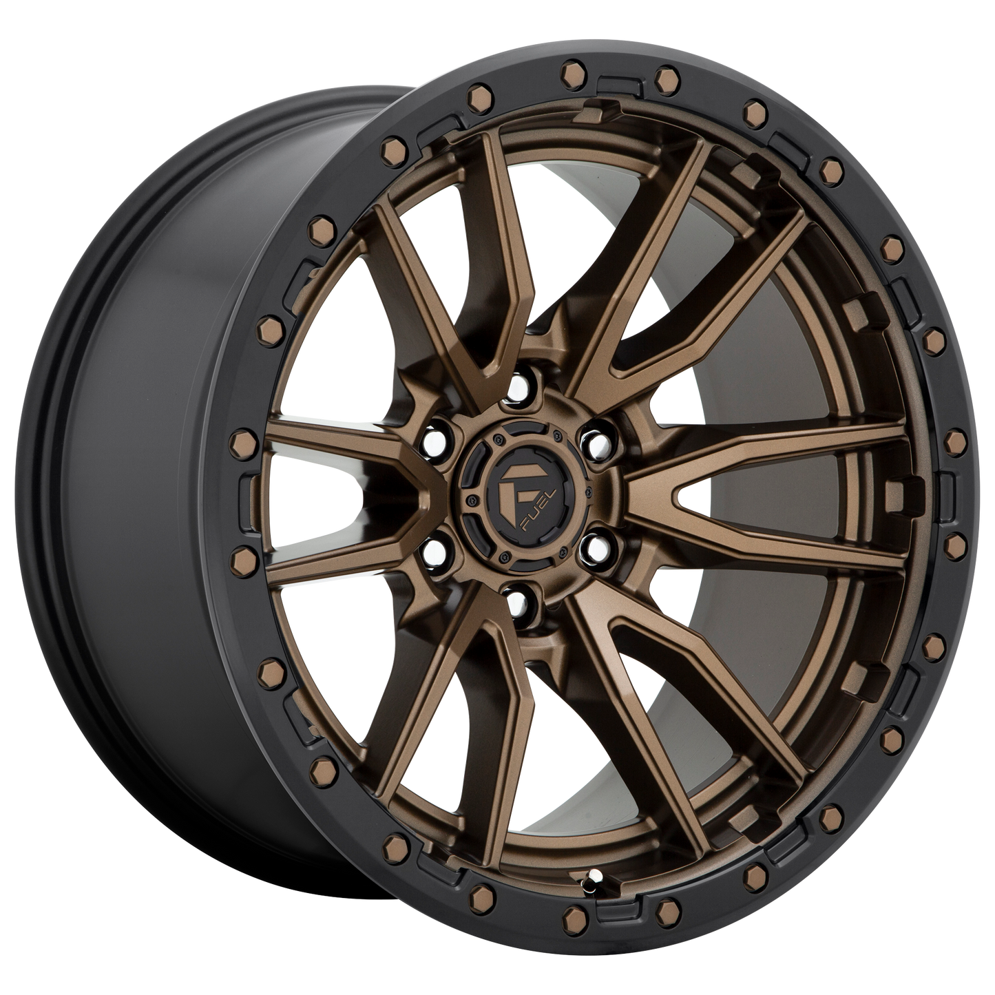 Fuel 1PC D681 REBEL 18X9 1 5X150 MATTE BRONZE BLACK BEAD RING