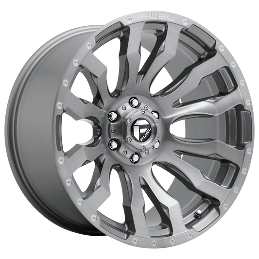 Fuel 1PC D693 BLITZ 20X9 1 8X180/8X7.1 BRUSHED GUN METAL TINTED CLEAR