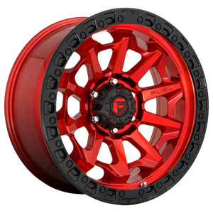 Fuel 1PC D695 COVERT 18X9 1 8X165.1 CANDY RED BLACK BEAD RING