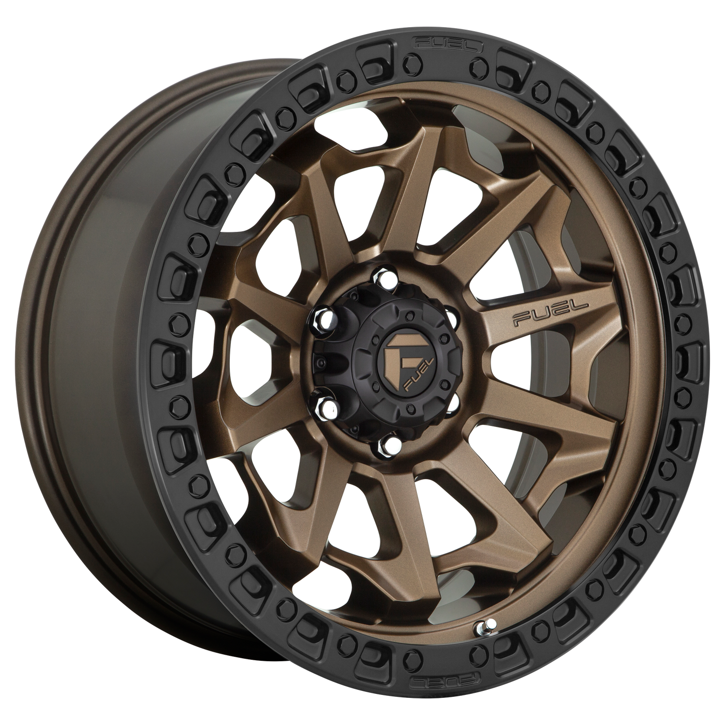 Fuel 1PC D696 COVERT 18X9 -12 8X165.1 MATTE BRONZE BLACK BEAD RING