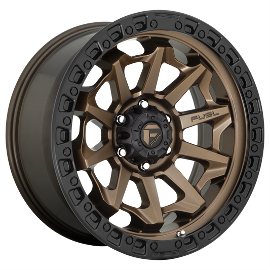 Fuel 1PC D696 COVERT 18X9 -12 8X165.1 MATTE BRONZE BLACK BEAD RING