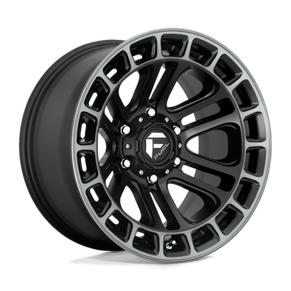 Fuel 1PC D720 HEATER 17X9 -12 6X139.7/6X5.5 Matte Black Double Dark Tint Machined