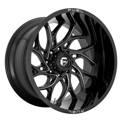 Fuel 1PC D741 RUNNER 22X8.25 105 8X165.1/8X6.5 Gloss Black Milled