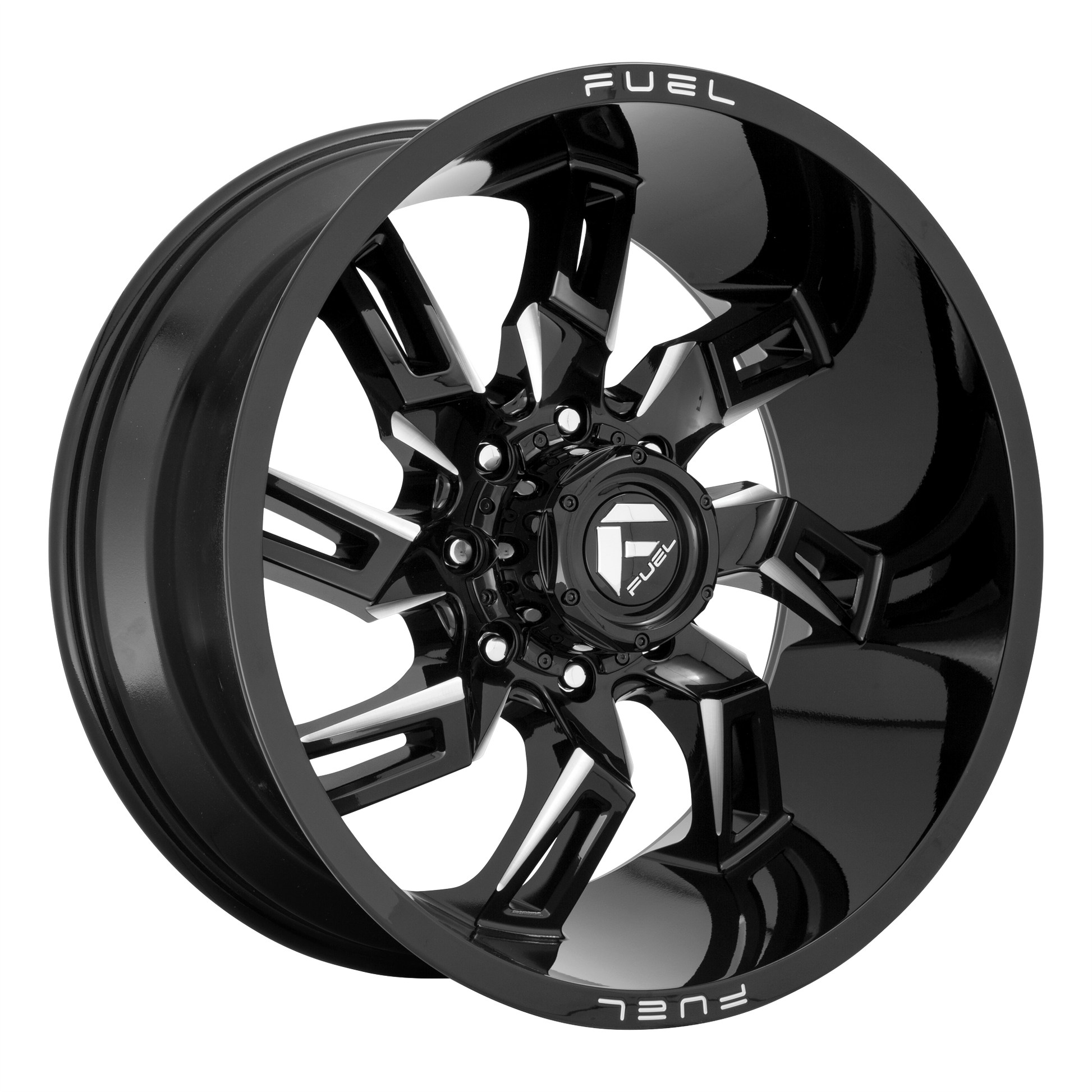 Fuel 1PC D747 LOCKDOWN 20X10 -18 6X139.7 GLOSS BLACK MILLED