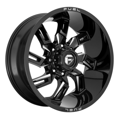 Fuel 1PC D747 LOCKDOWN 20X10 -18 6X139.7 GLOSS BLACK MILLED