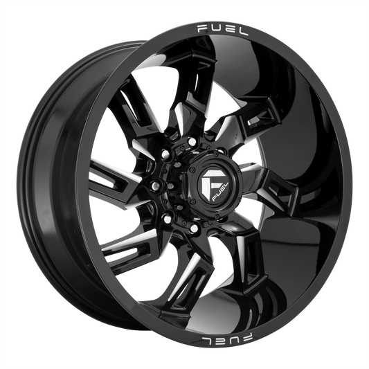 Fuel 1PC D747 LOCKDOWN 20X10 -18 6X139.7 GLOSS BLACK MILLED