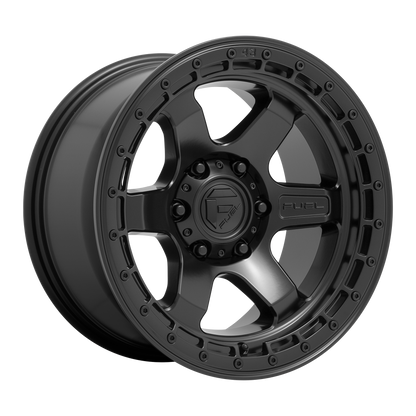 Fuel 1PC D750 BLOCK 18X9 -12 5X127/5X5.0 Matte Black With Black Ring