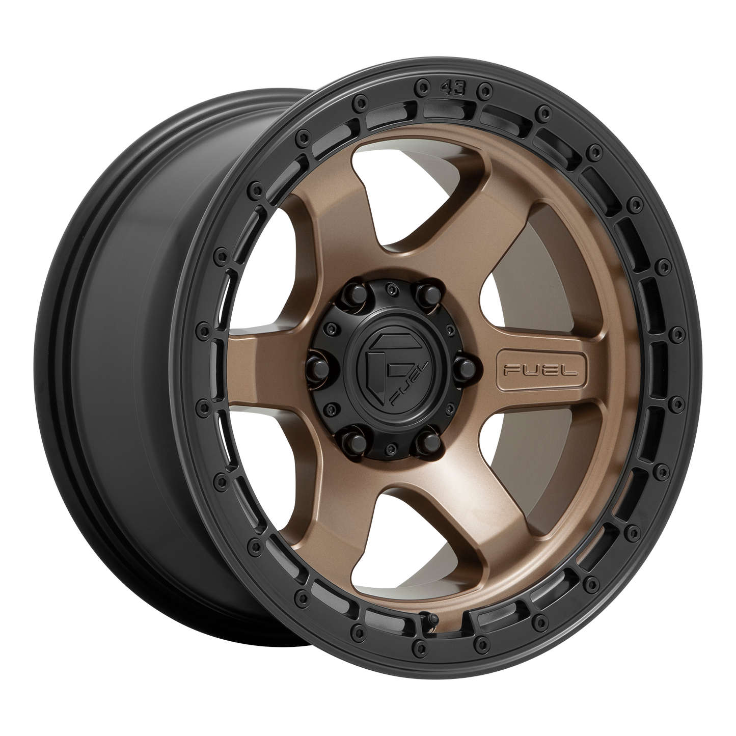 Fuel 1PC D751 BLOCK 18X9 -12 5X127/5X5.0 Matte Bronze With Black Ring