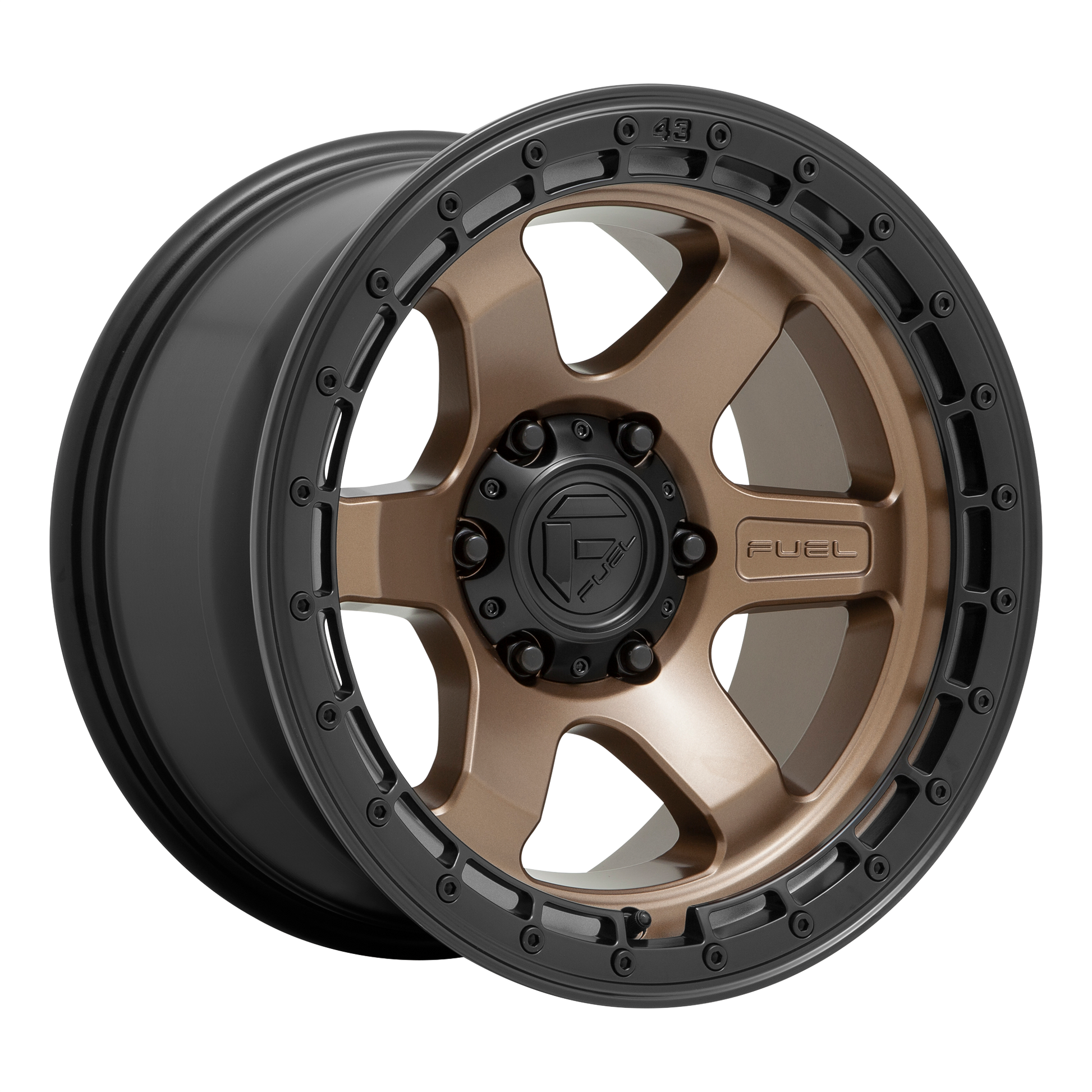 Fuel 1PC D751 BLOCK 18X9 -12 5X127/5X5.0 Matte Bronze With Black Ring
